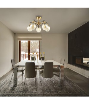 3777/5C MODERNI LN19 170 бронза Люстра потолочная E27 5*60W 220V MEGAN-foto4