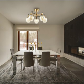 3777/5C MODERNI LN19 170 бронза Люстра потолочная E27 5*60W 220V MEGAN-foto4