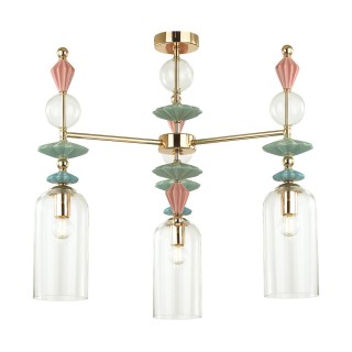 4855/3C CLASSIC ODL_EX21 65 золото/разноцветн./керамика/стекло Люстра потолочная E14 3*40W BIZET-foto6