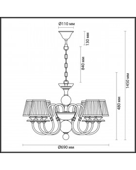 4191/6 CLASSIC ODL19 459 хром/хрусталь/синий Люстра Е14 6*40W MIRELLA-foto2