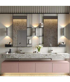 4281/2WB HIGHTECH ODL22 211 хром/металл Настенный светильник IP44 LED E27 max 2*7W BAZEL-foto3