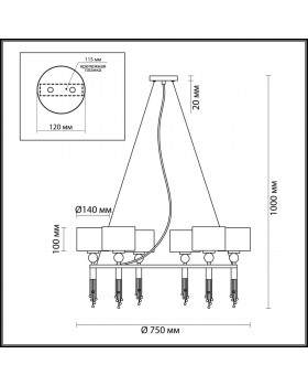 4515/6 NEOCLASSI LN20 176 хром, серый Люстра E27 6*60W 220V SANTIAGO-foto2