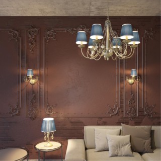 3921/1W CLASSIC ODL18 497 бронза/ткань/стекло Бра IP20 E14 40W 220V NIAGARA-foto3