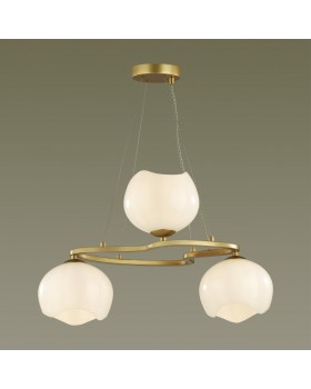 4873/3 MODERN ODL_EX22 83 золотой/белый/стекло Люстра E14 3*40W WATERLILY-foto4