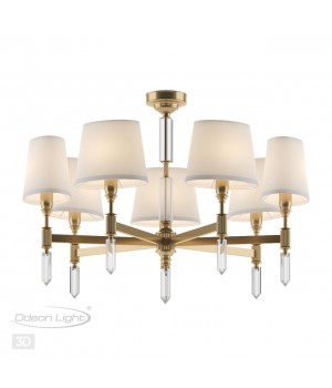 4894/7 MODERN ODL_EX22 91 бронзовый/белый/ткань Люстра E14 7*40W LONDON-foto5