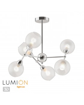 4438/6C MODERNI LN20 085 хром, стекло Люстра на штанге E14 6*40W 220V EVERLY-foto4