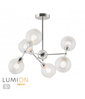 4438/6C MODERNI LN20 085 хром, стекло Люстра на штанге E14 6*40W 220V EVERLY-foto4