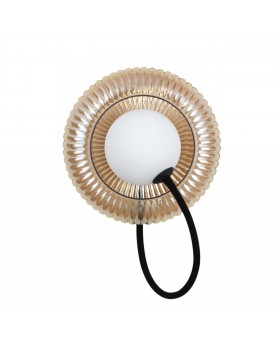 5013/1WD MODERN ODL23 511 черный/янтарный/белый матовый металл/стекло Бра G9 LED 7W BUNY