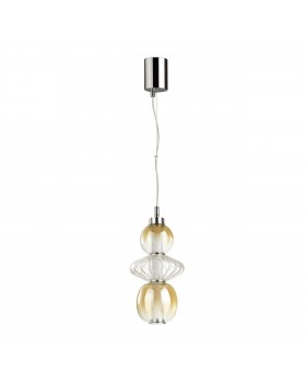 4866/8L PENDANT ODL21 261 хром/янтарный/прозрачный Подвес LED 8W 560Лм 4000К MONRA