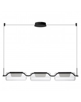 5003/30L L-VISION ODL23 283 черный матовый/прозрачный/стекло Люстра LED 30W 3000K KAVIA