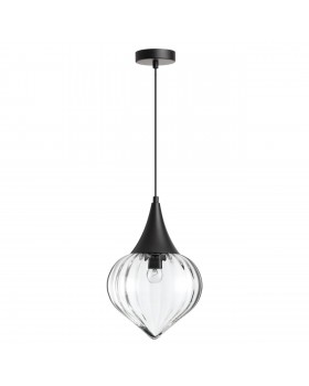 4951/1 PENDANT ODL22 305 черный/прозрачный/стекло Подвес E14 1*40W KESTA