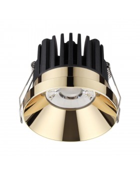 357909 SPOT NT19 249 золото Светильник встраиваемый IP44 LED 3000К 10W 100-265V METIS