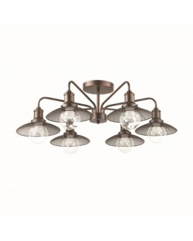 3513/6C LOFTI LN18 210 кофейный Люстра потолочная E27 6*60W 220V LUDACRIS