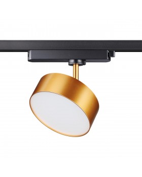 358757 PORT NT21 092 матовое золото Светильник трековый однофазный трехжильный IP20 LED 24W 4000K 2100Лм 100-265V PROMETA