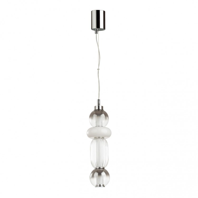 4827/18L PENDANT ODL21 321 хром/дымчатый/белый/прозрачный Подвес LED 18W BEANS