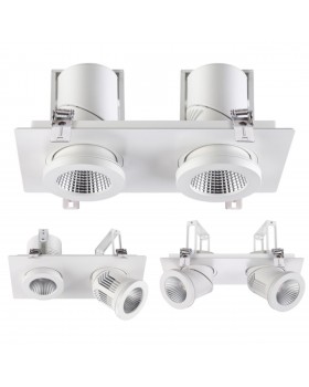 357874 SPOT NT18 091 белый Встраиваемый светильник IP20 LED 3000К 2*25W 220-240V PROMETA