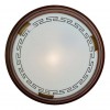 360 GL-WOOD SN 109 Светильник стекло/белое/темный орех E27 3*100Вт D560 GRECA WOOD