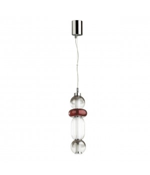 4826/18L PENDANT ODL21 321 хром/дымчатый/бордо/прозрачный Подвес LED 18W BEANS