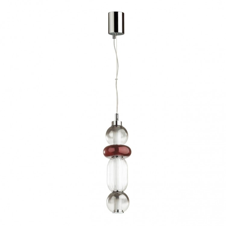 4826/18L PENDANT ODL21 321 хром/дымчатый/бордо/прозрачный Подвес LED 18W BEANS