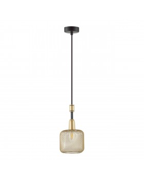 4975/1 LOFT ODL22 475 черный/мат.золотой/металл.сетка Подвес E14 1*40W LECOLA