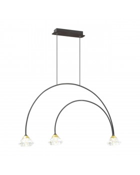 4100/3 CLASSIC  ODL19 65 черный/прозрачный Подвес G9 3*5W ARCO