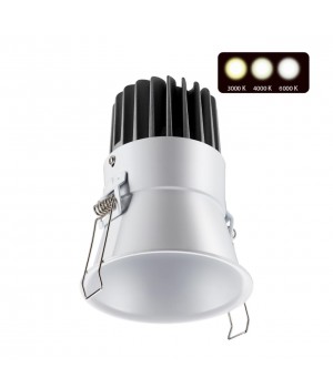 358910 SPOT NT22 228 белый Встраиваемый светодиодный светильник с переключателем цветовой температуры IP20 LED 3000К\4000К\6000К 18W 220V LANG