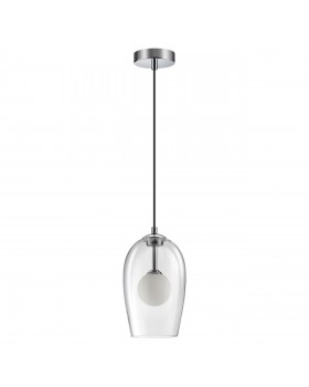 4952/1 PENDANT ODL22 297 хром/ белый/прозрачный/стекло Подвес G9 1*40W LOSTAR