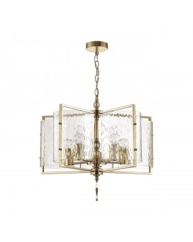 4878/5 MODERN ODL_EX22 93 золотой/прозрачный/стекло Люстра E27 5*60W ELEGANTE