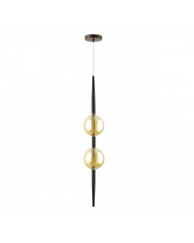 4684/2 PENDANT ODL20 356 черный/янтарный Подвес G9 2*5W 220V LAZIA