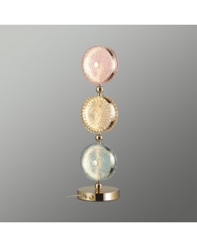 5412/13TL L-VISION ODL_EX23 9 золотой/розовый/желтый/голубой металл/стекло Настольная лампа LED 13W 4000K CARAMELLA-foto3