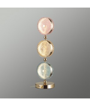 5412/13TL L-VISION ODL_EX23 9 золотой/розовый/желтый/голубой металл/стекло Настольная лампа LED 13W 4000K CARAMELLA-foto3