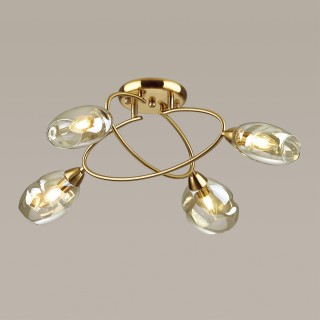 4483/4C MODERNI LN20 169 античная латунь, янтарный Люстра потолочная E14 4*60W 220V ORLA-foto3