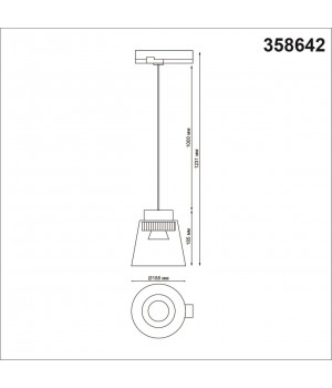 358642 PORT NT21 118 корпус черный/плафон дымчатый Трехфазный трековый светодиодный светильник, длина провода 1м IP20 LED 4000K 24W 175-245V ARTIK-foto2