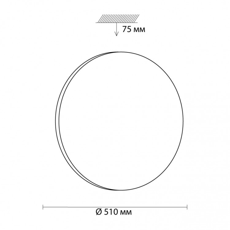 3017/EL PALE SN 066 Светильник пластик/белый LED 72Вт 4000K D510 IP43 SIMPLE