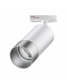 370862 PORT NT22 068 белый/серебро Светильник трековый однофазный двухжильный IP20 GU10 9W 220V SLIM-foto5