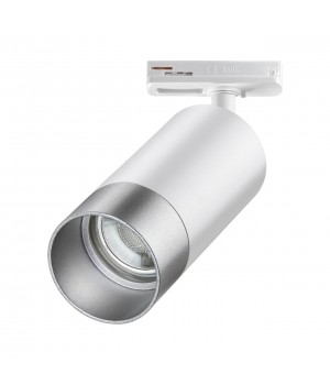 370862 PORT NT22 068 белый/серебро Светильник трековый однофазный двухжильный IP20 GU10 9W 220V SLIM-foto5