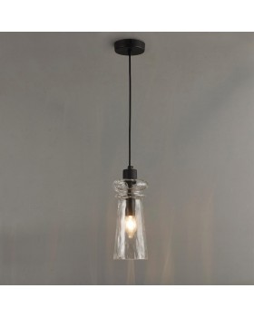 4966/1A MODERN ODL23 300 матов.черный/прозрачный/металл/стекло Подвес E14 1*40W PASTI-foto3