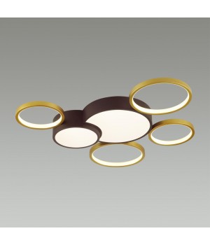 5255/99CL LEDIO LN23 черный, матовое золото Люстра потолочная диммир. с ДУ LED 100W 6600Лм 220V NORBERT-foto3