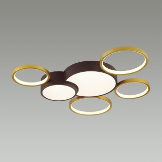 5255/99CL LEDIO LN23 черный, матовое золото Люстра потолочная диммир. с ДУ LED 100W 6600Лм 220V NORBERT-foto3