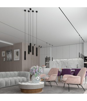 358510 OVER NT21 211 черный Светильник накладной светодиодный, провод 2м IP20 LED 4000K 12W 220V MAIS LED-foto3