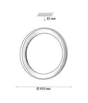 3031/DL TAN SN 055 Светильник пластик/белый/прозрачный LED 48Вт 3000-6500K D450 IP43 пульт ДУ/ LampSmart ASUNO-foto2