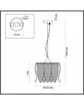 5296/3 MODERNI LN23 061 матовое золото Светильник подвесной E27 3*40W 220V BEATRIS-foto2