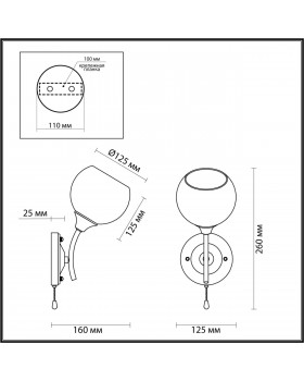 4537/1W COMFI LN21 052 античная бронза Бра E27 1*60W 220V DANIELLA-foto2
