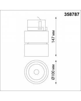 358787 PORT NT21 123 черный Трехфазный трековый светодиодный светильник IP20 LED 25W 4000K 2200Лм 100-265V GRODA-foto2