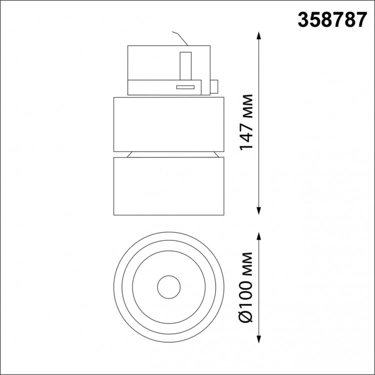 358787 PORT NT21 123 черный Трехфазный трековый светодиодный светильник IP20 LED 25W 4000K 2200Лм 100-265V GRODA