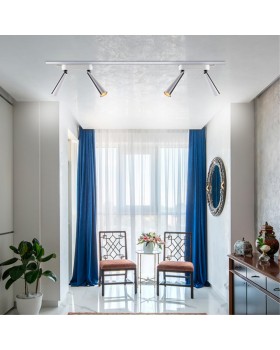 357864 PORT NT18 082 белый/черный Светильник трековый однофазный трехжильный IP20 LED 3000К 2*23W 220-240V ZEUS-foto3