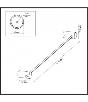 4396/8WL HIGHTECH ODL23 129 античная бронза/металл/канат Настенный св-к IP20 LED 8W 320Лм 3000K DALIA-foto2