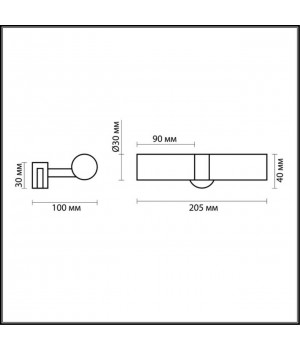 2446/2 DROPS ODL13 541 хром Светильник с креплен на зеркало G9 2*40W 220V IZAR-foto2