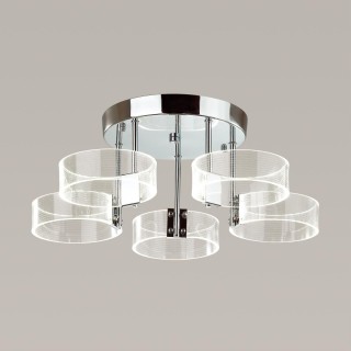 4496/40CL LEDIO LN20 035 хром Люстра потолочная LED 40W 4000К 3400Лм 220V HUDSON-foto4