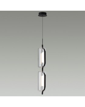 5003/20L L-VISION ODL23 283 черный матовый/прозрачный/стекло Подвес LED 20W 3000K KAVIA-foto3